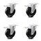 Service Caster 5 Inch Hard Rubber Wheel Swivel Top Plate Caster Set with Total Lock Brake SCC SCC-TTL20S514-HRS-4 - alternate 1